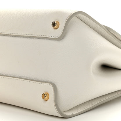 Dolce & Gabbana Calfskin Medium Sicily Soft Satchel White 9 of 14