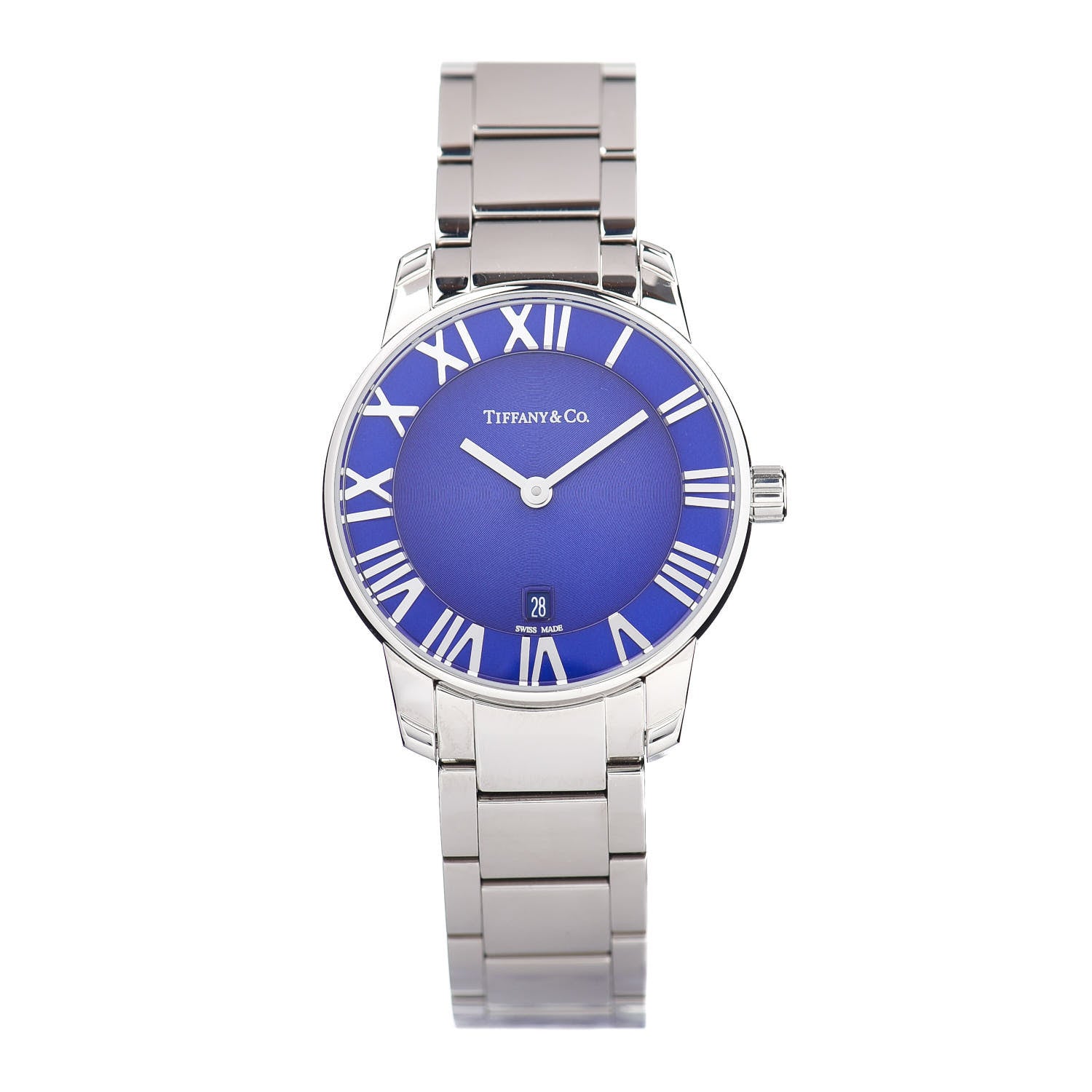Tiffany Stainless Steel 29mm Atlas 2-Hand Quartz Watch Blue Azure 1 of 4