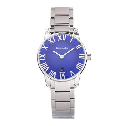 Tiffany Stainless Steel 29mm Atlas 2-Hand Quartz Watch Blue Azure 1 of 4