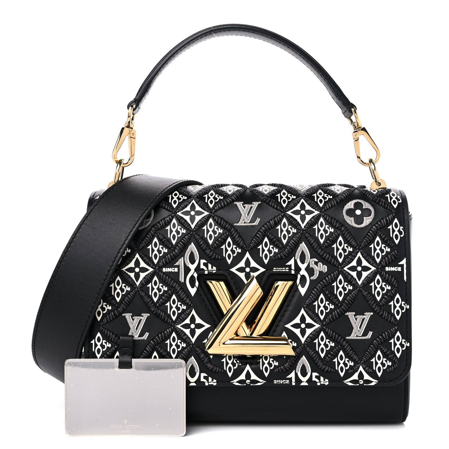Calfskin Since 1854 Embroidered Twist MM Black