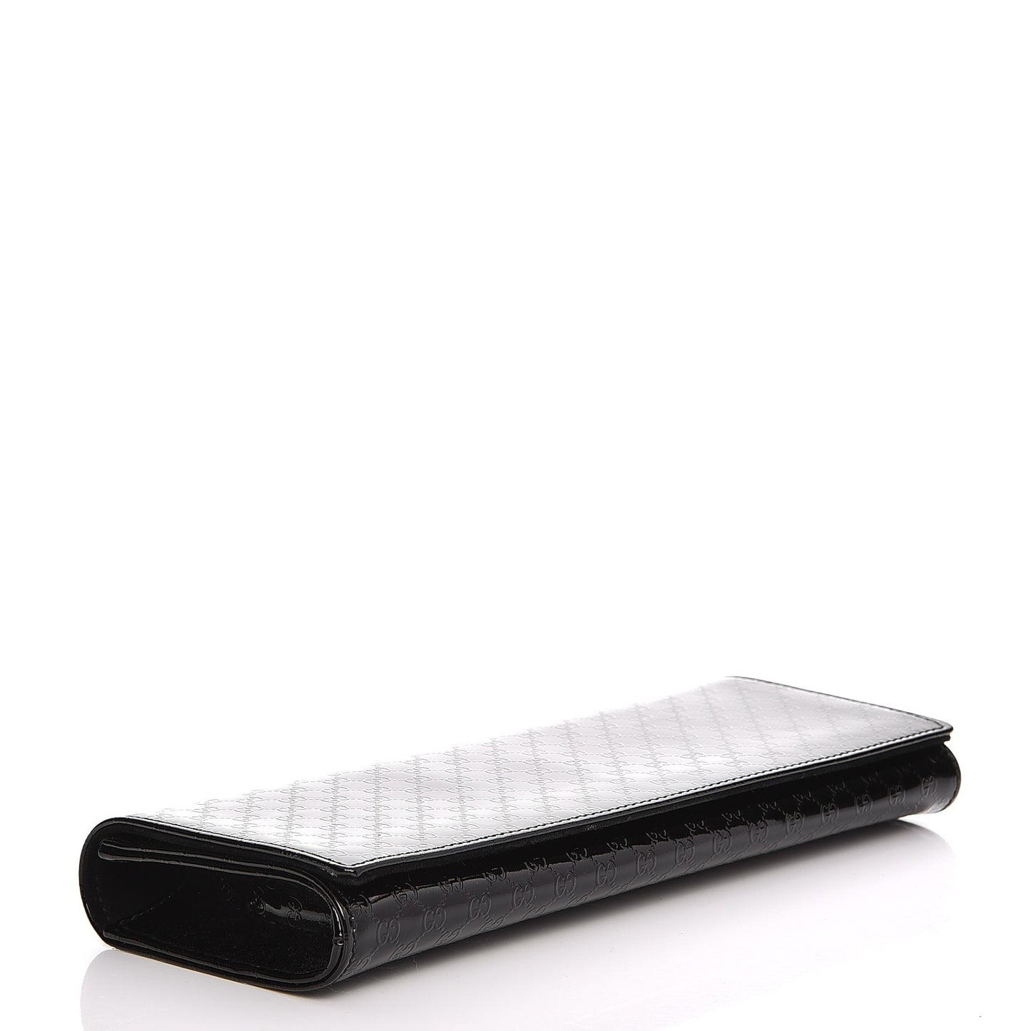 Patent Microguccissima Small Broadway Clutch Black