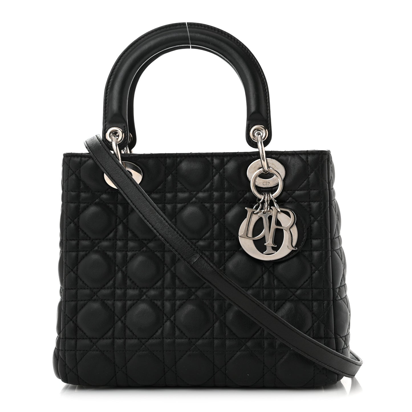 Lambskin Cannage Medium Lady Dior Black