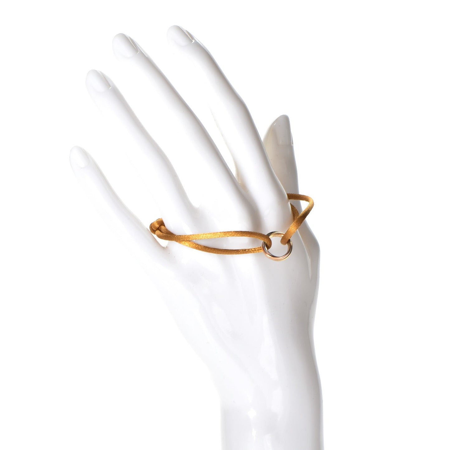 18K Pink Yellow White Gold Trinity Adjustable Cord Bracelet Gold