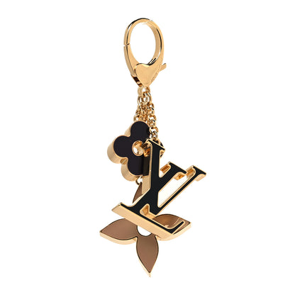 Louis Vuitton Metal Enamel Fleur De Monogram Bag Charm Dore 1 of 4