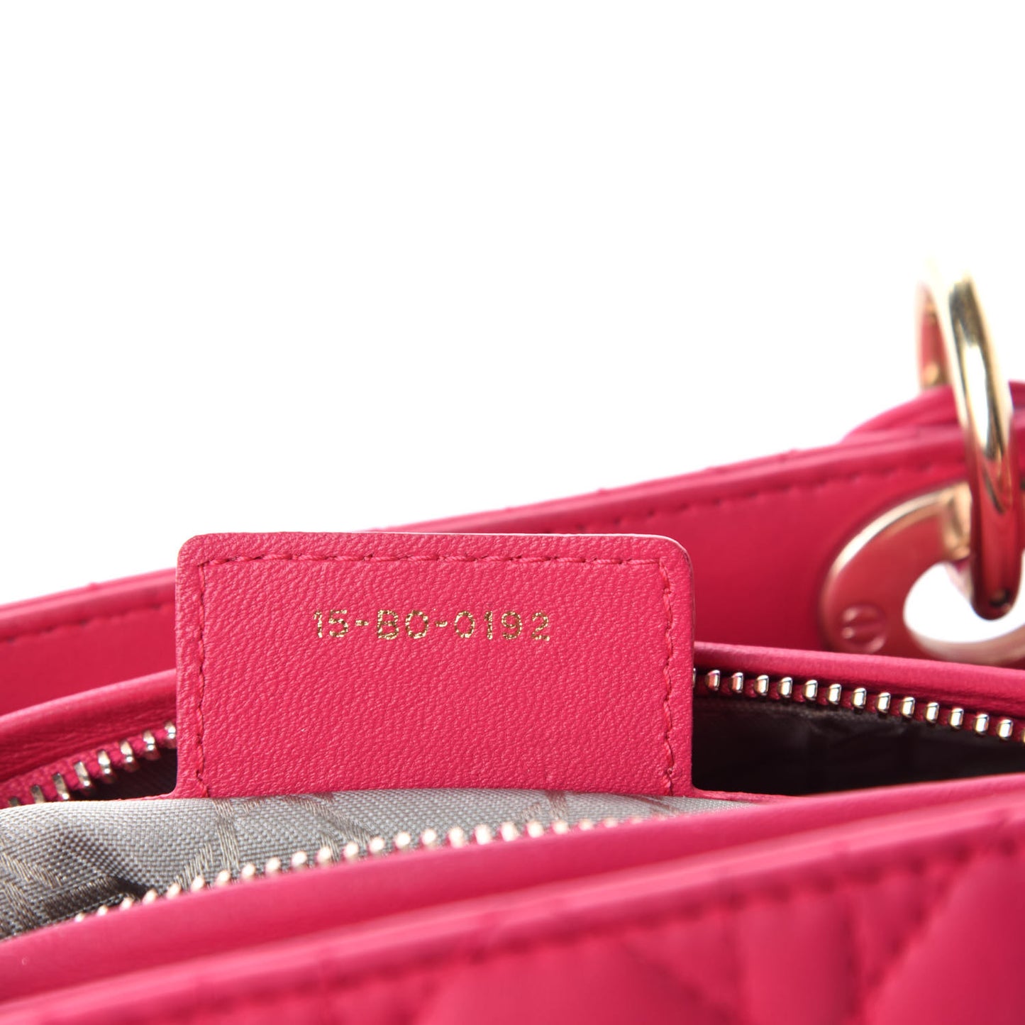 Lambskin Cannage Medium Lady Dior Pink