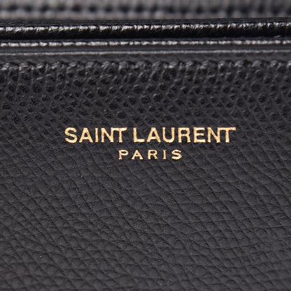 Saint Laurent Textured Calfskin Medium Classic Monogram Universite Bag Black 9 of 12