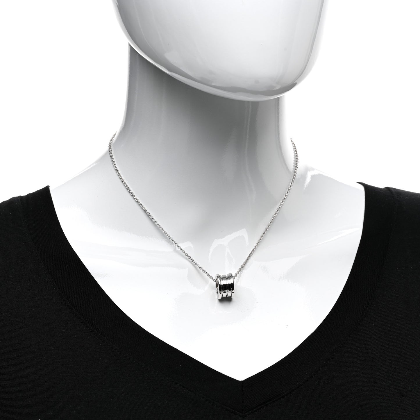18K White Gold B.Zero1 Pendant Necklace