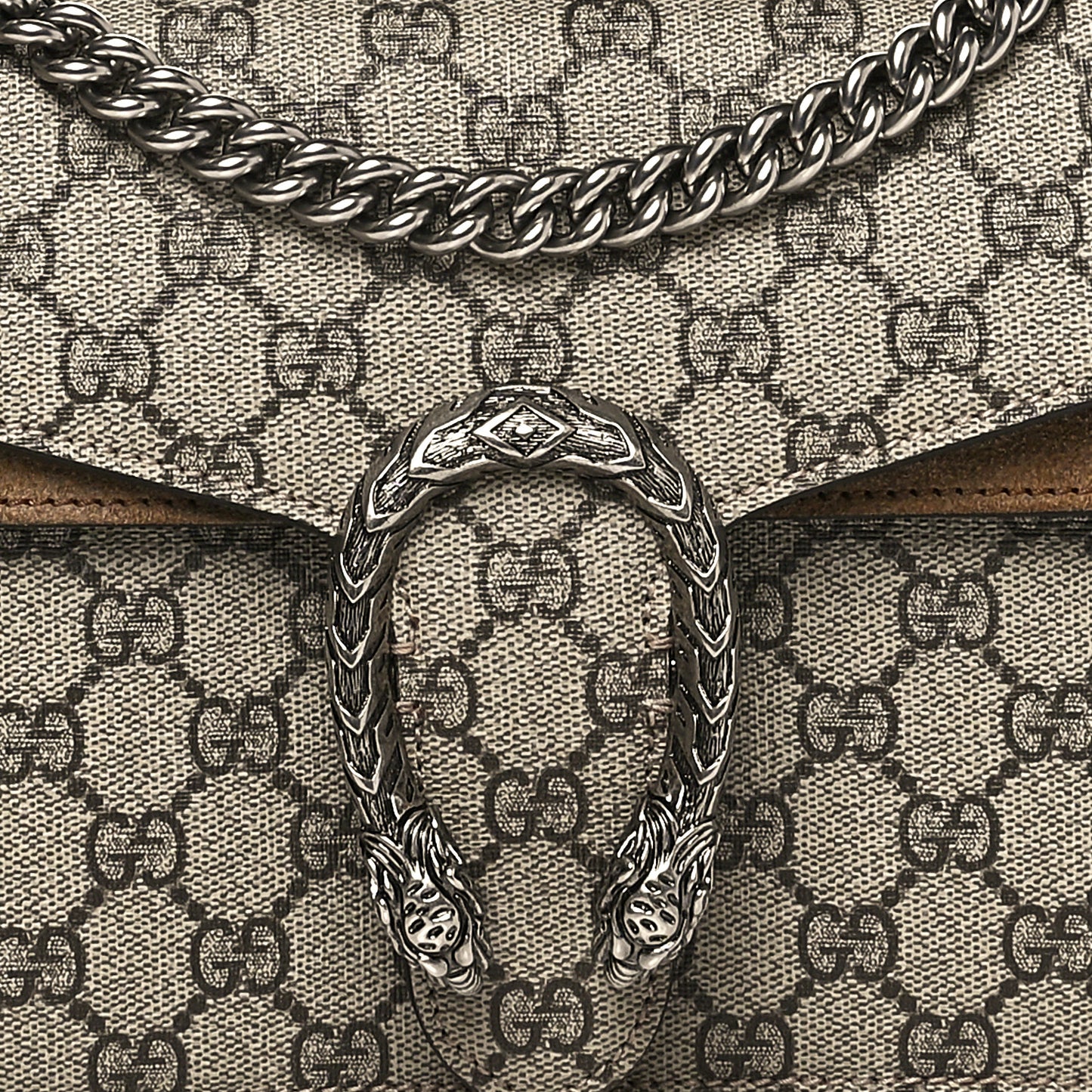 GG Supreme Monogram Small Dionysus Shoulder Bag Taupe