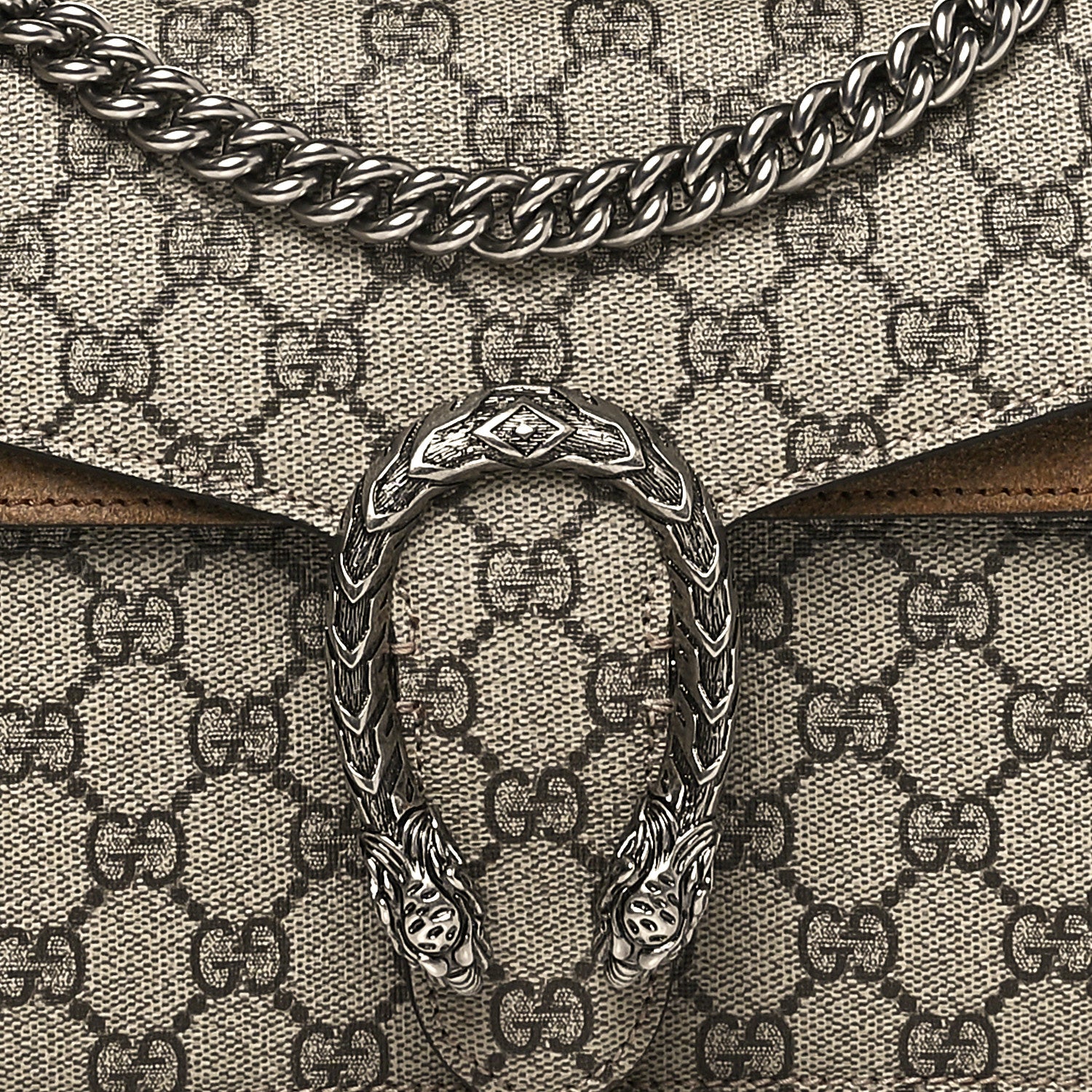 Gucci GG Supreme Monogram Small Dionysus Shoulder Bag Taupe 8 of 12