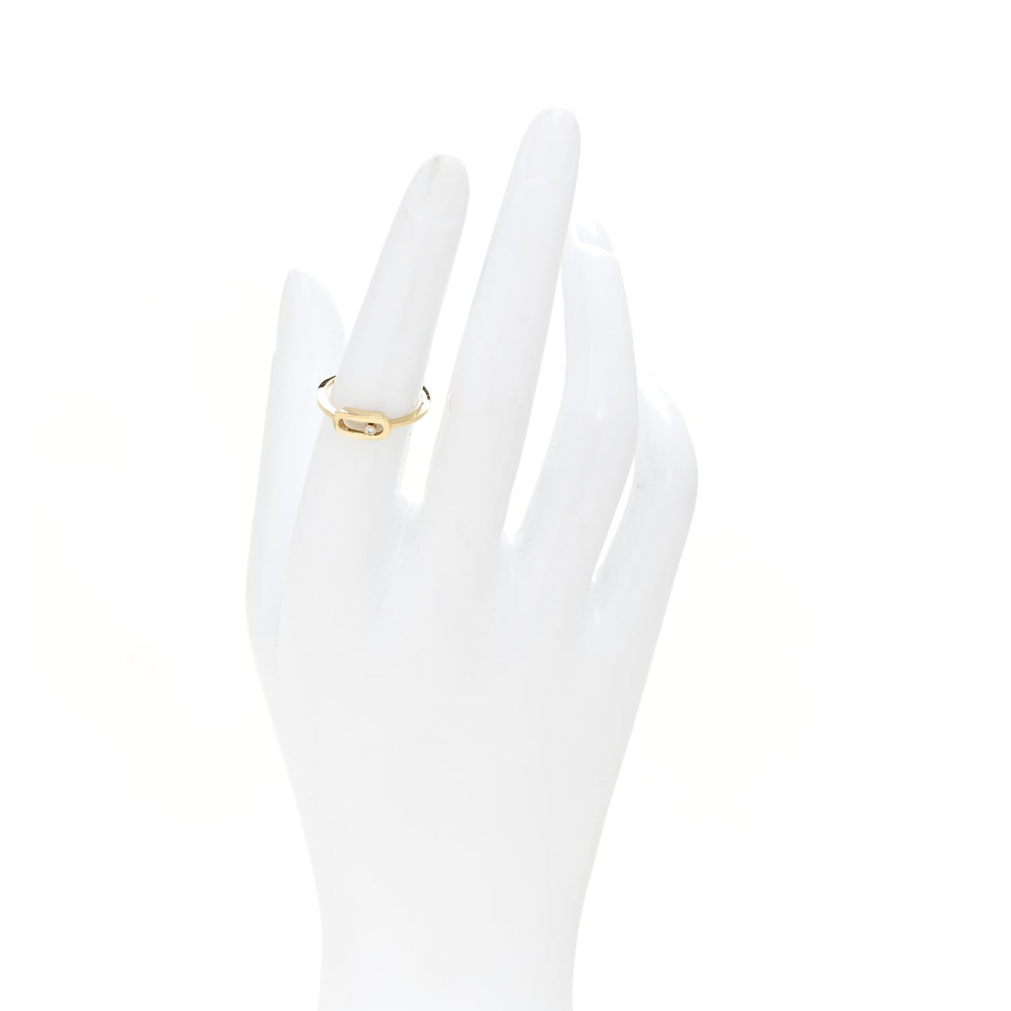 18K Yellow Gold Diamond Move Uno Ring 52 6