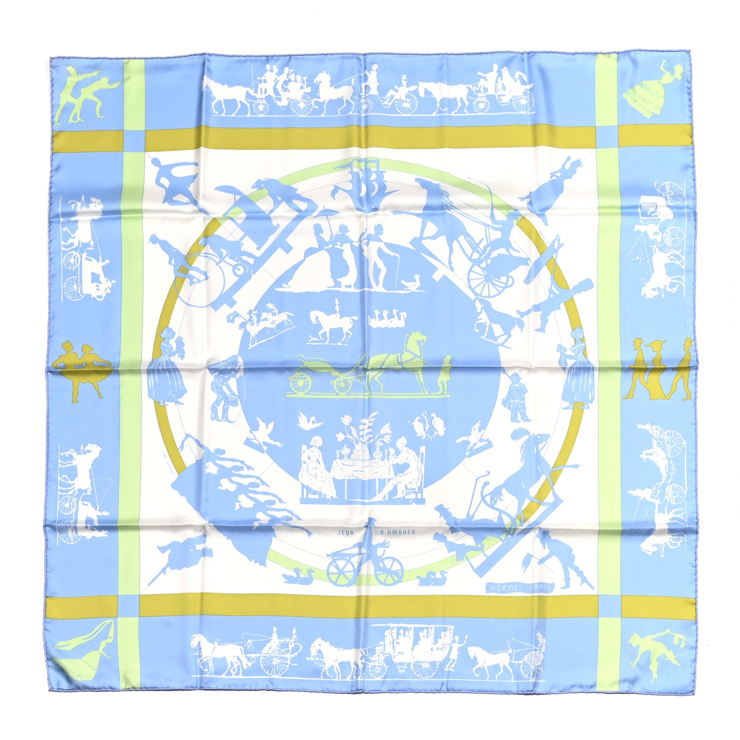 Hermes Silk Jeux D'Ombres Scarf 90 1 of 6