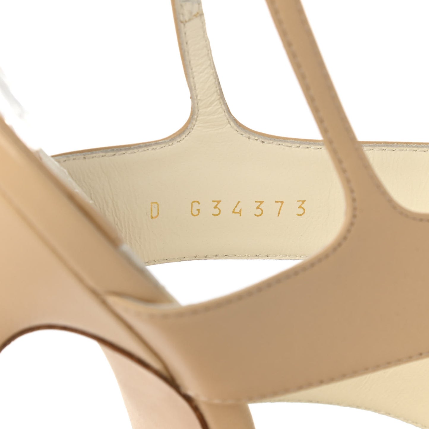 Lambskin CC Strappy Sandal 37.5 Beige