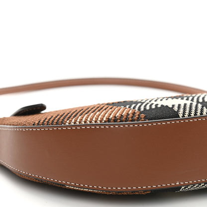 Burberry Canvas Calfskin Check Knitted Small Olympia Birch Brown 8 of 9