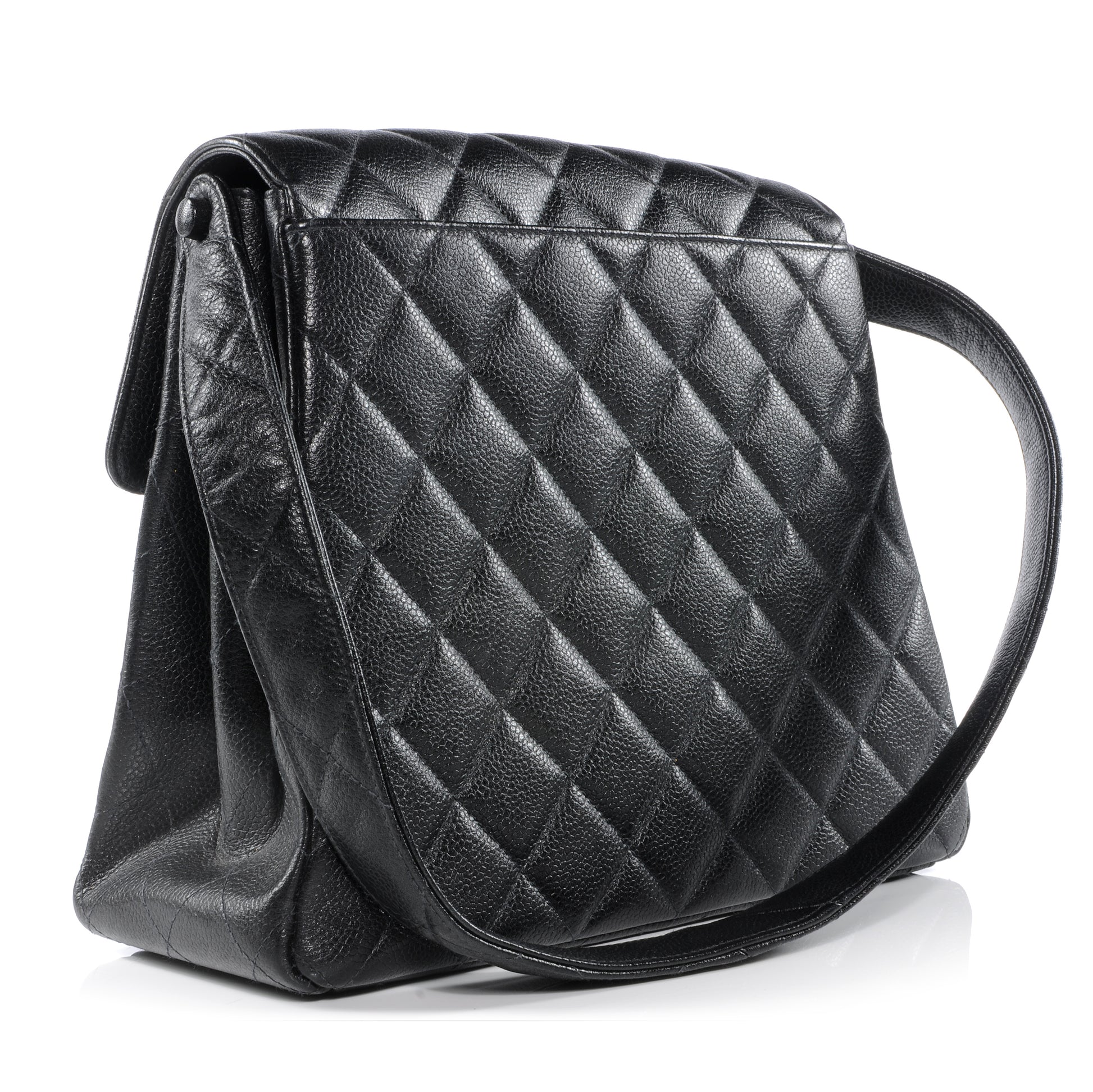 Chanel Caviar Quilted Flap Shoulder Bag Black 3 of 9