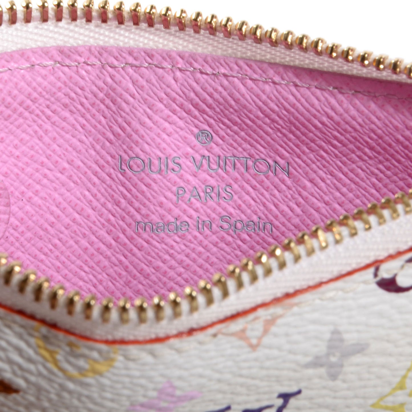 Monogram Multicolor Key Pouch White
