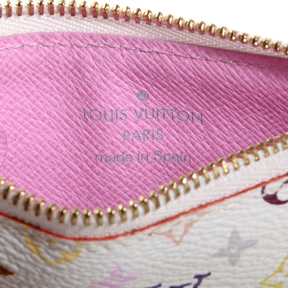 Louis Vuitton Monogram Multicolor Key Pouch White 5 of 7