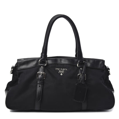 Prada Tessuto Nylon Soft Calf Shopping Satchel Black 1 of 10