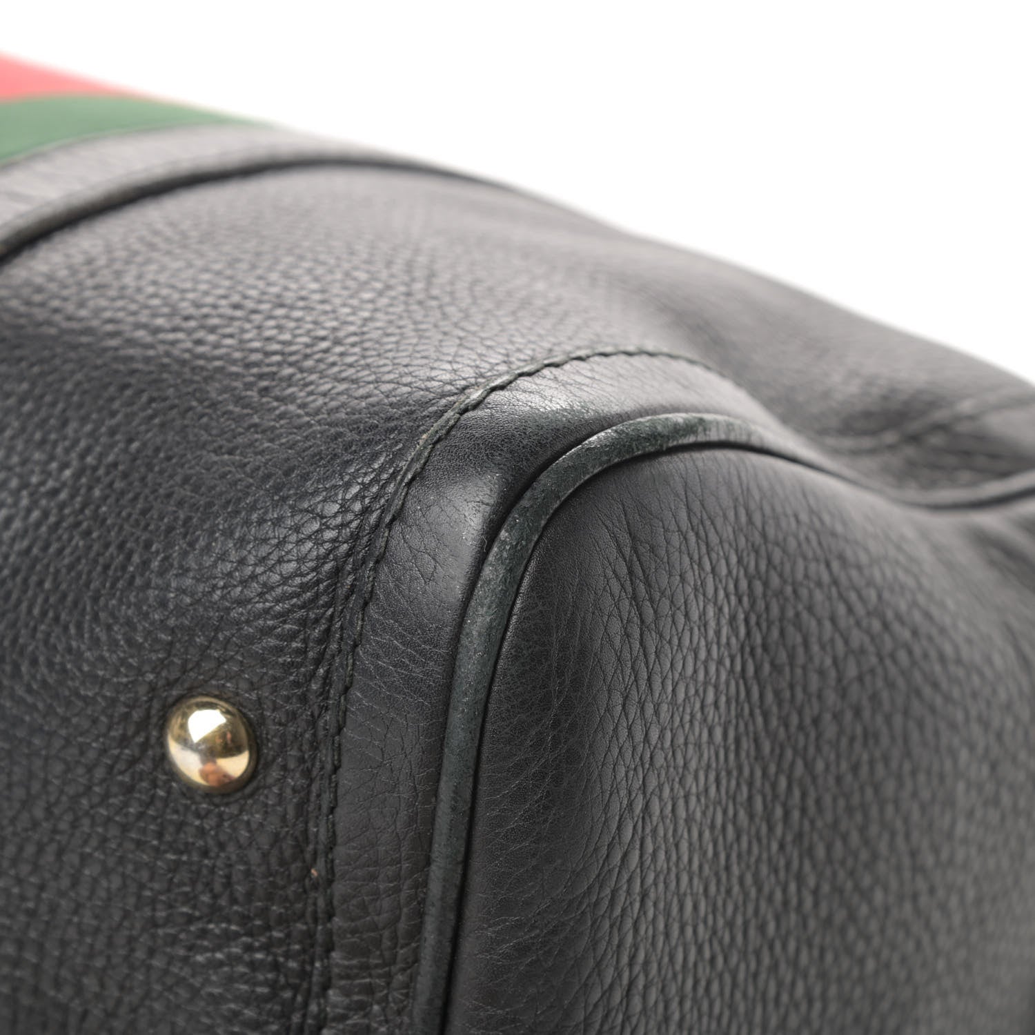 Gucci Calfskin Vintage Web Medium Boston Black 12 of 23