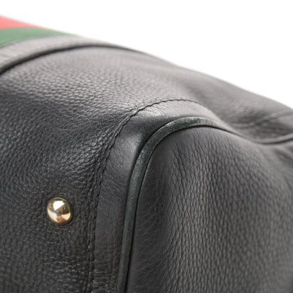 Gucci Calfskin Vintage Web Medium Boston Black 12 of 23
