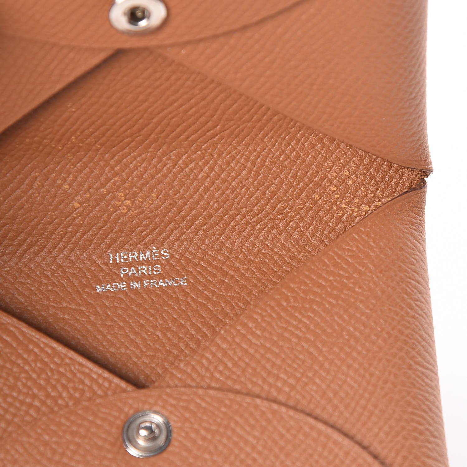 Hermes Epsom Calvi Card Case Gold 7 of 7