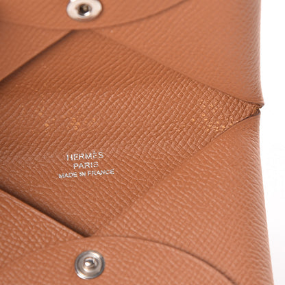 Hermes Epsom Calvi Card Case Gold 7 of 7