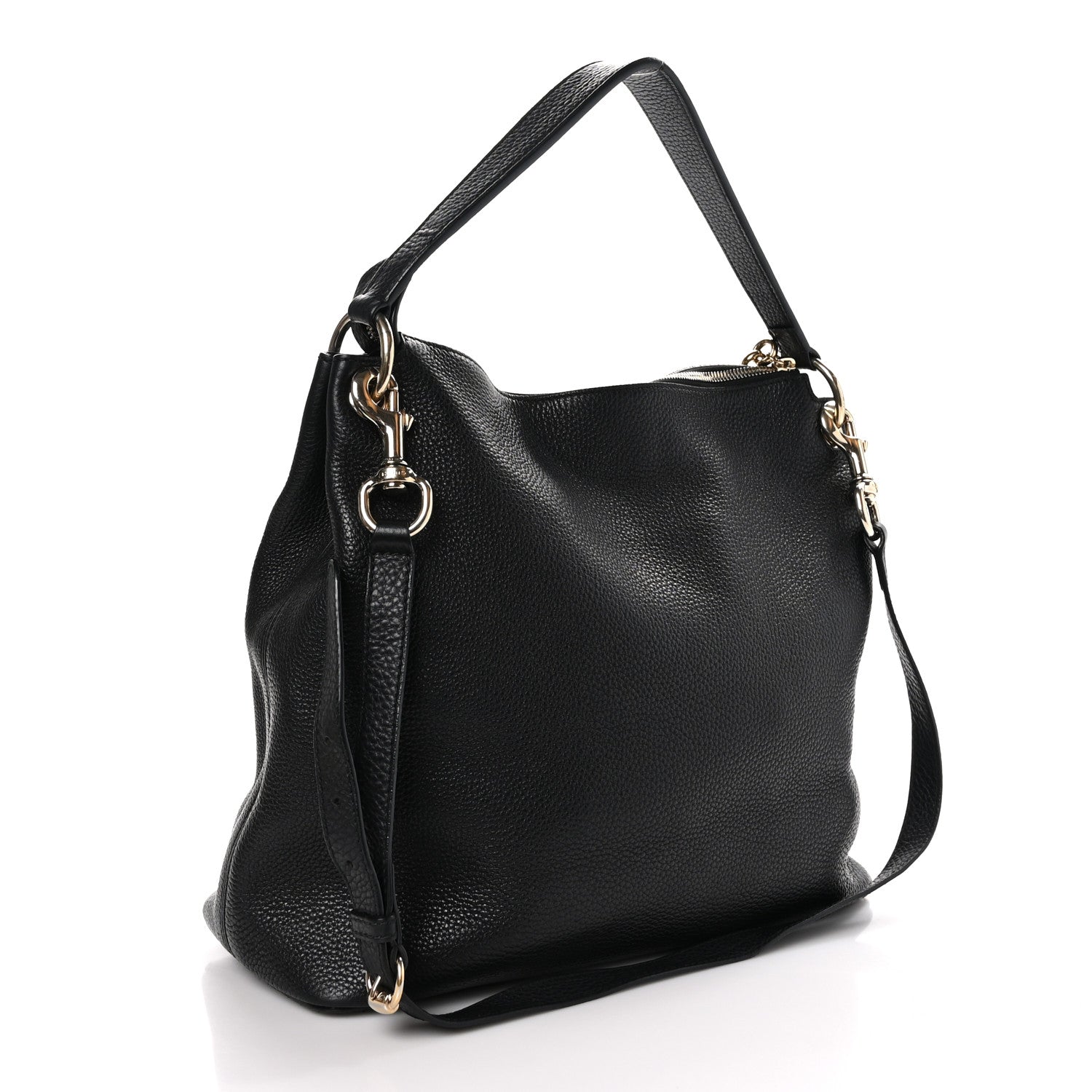 Gucci Pebbled Calfskin Large Soho Hobo Black 3 of 10
