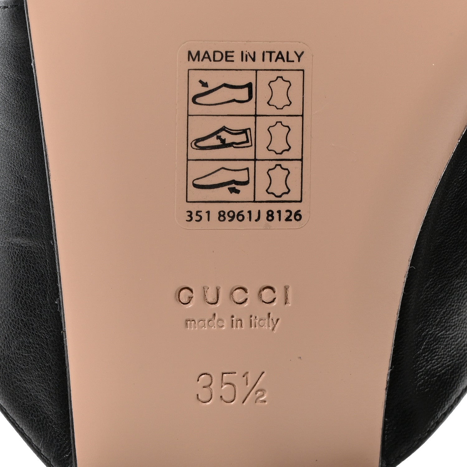 Gucci Malaga Kid Blondie Thong Sandals 35.5 Black 7 of 9
