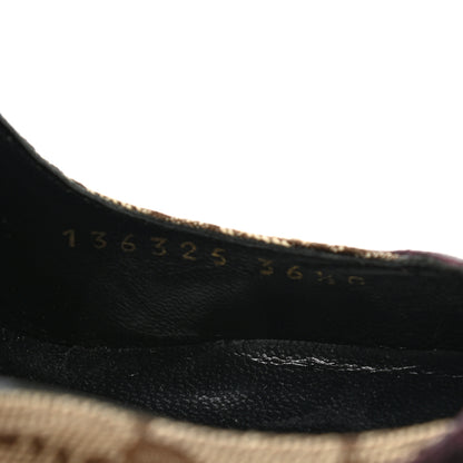 Gucci Monogram Textured Calfskin Tom Ford Dragon Sandals 36.5 Prugna Beige Ebony 8 of 9