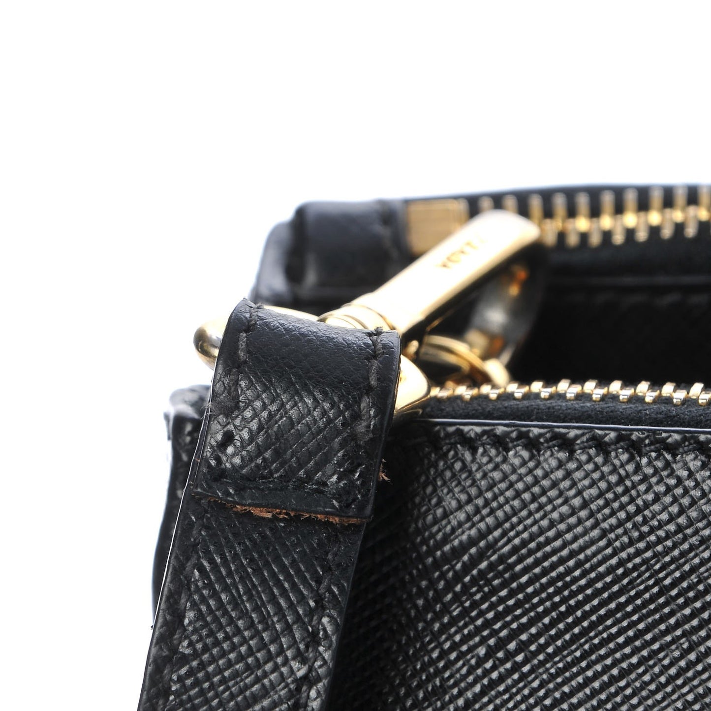 Saffiano Small Galleria Double Zip Tote Black