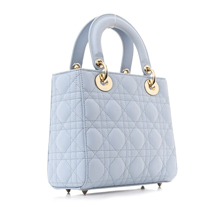 Christian Dior Lambskin Cannage Small Lady Dior Light Blue 3 of 10