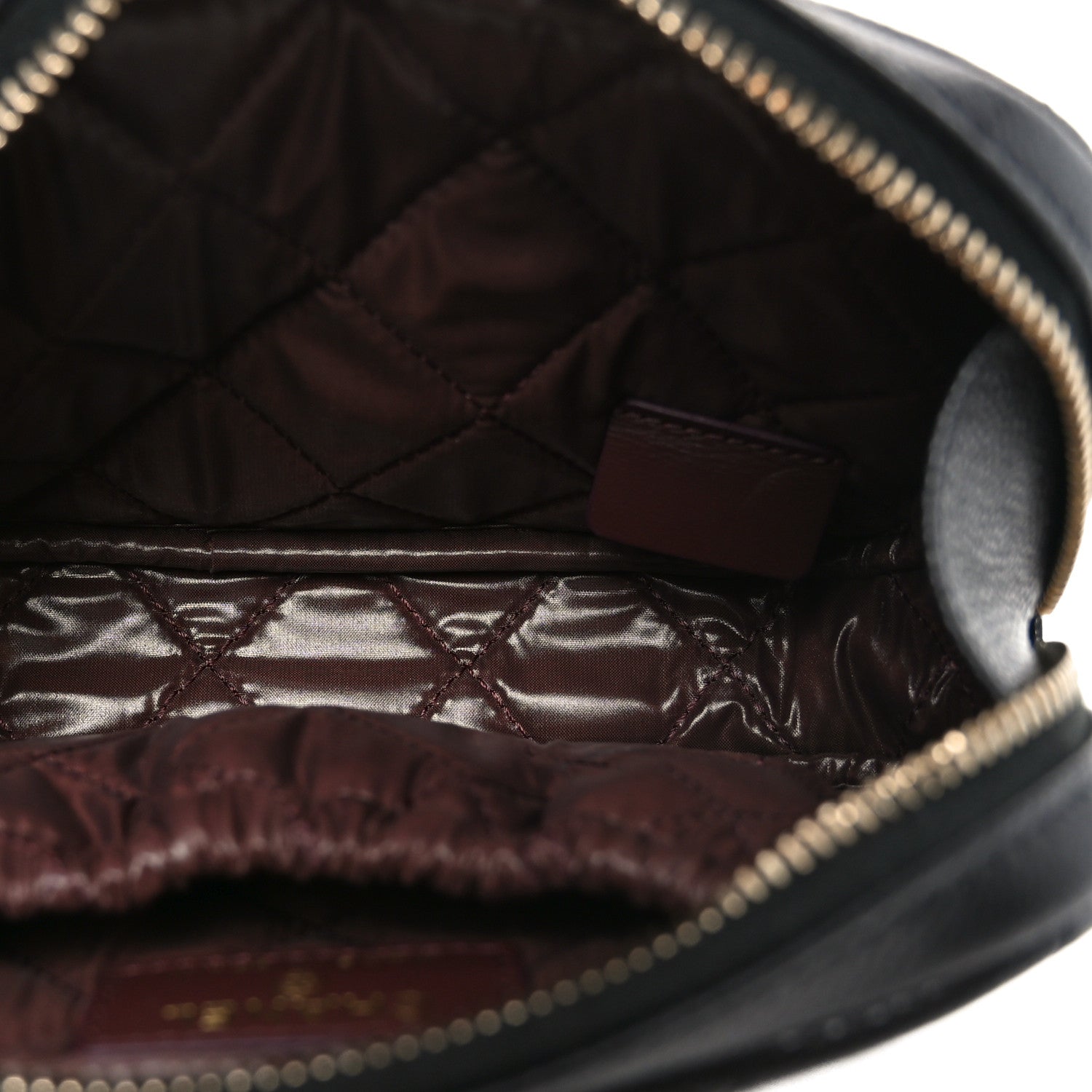 Chanel Caviar Quilted Small Curvy Pouch Cosmetic Case Black 5 of 9