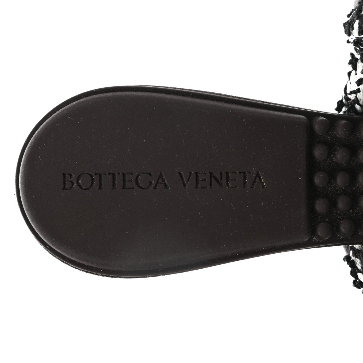 Bottega Veneta Lambskin Rope Woven Dot Sandals 37.5 Black 7 of 8