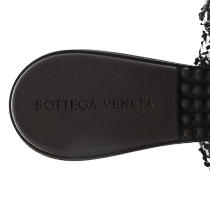 Bottega Veneta Lambskin Rope Woven Dot Sandals 37.5 Black 7 of 8