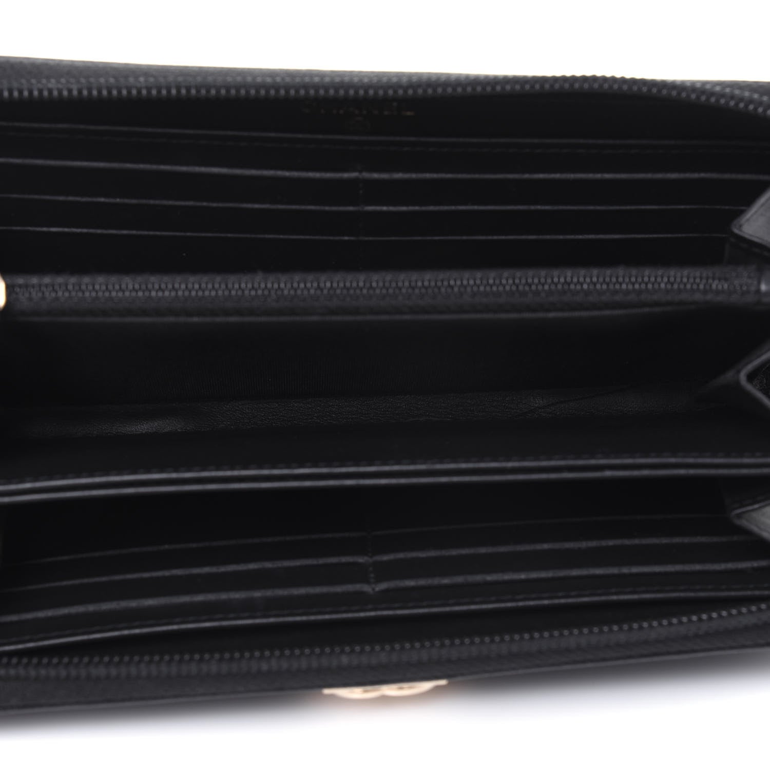 Chanel Caviar Quilted Boy Long Zip Around Wallet Black 5 of 14