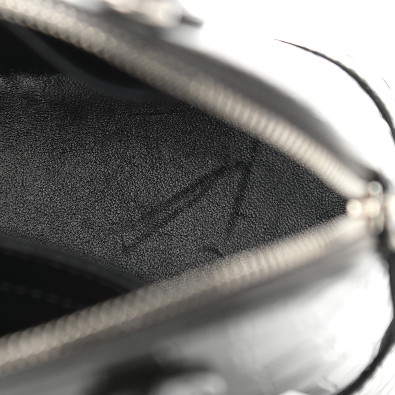 Balenciaga Shiny Calfskin Logo Crocodile Embossed XXS Ville Top Handle Bag Gray 10 of 13