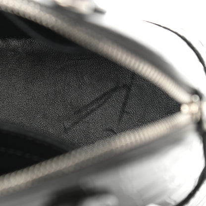 Balenciaga Shiny Calfskin Logo Crocodile Embossed XXS Ville Top Handle Bag Gray 10 of 13