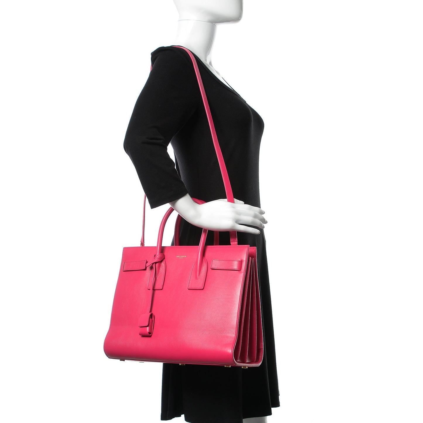 Calfskin Small Sac De Jour Lipstick Fuchsia