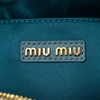 Miu Miu Nappa Matelasse Small Arcadie Aqua 6 of 11