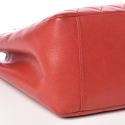 Chanel Caviar Quilted Grand Shopping Tote GST Red 8 of 14