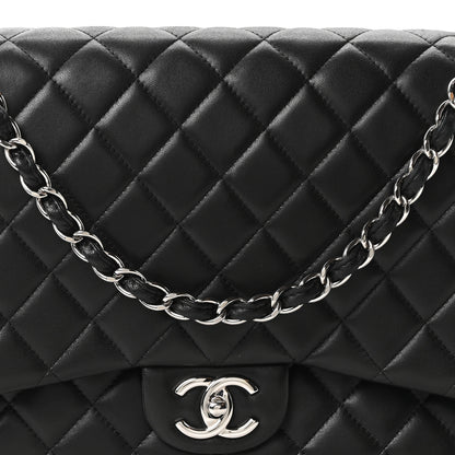 Chanel Lambskin Quilted Maxi Double Flap Black 8 of 11