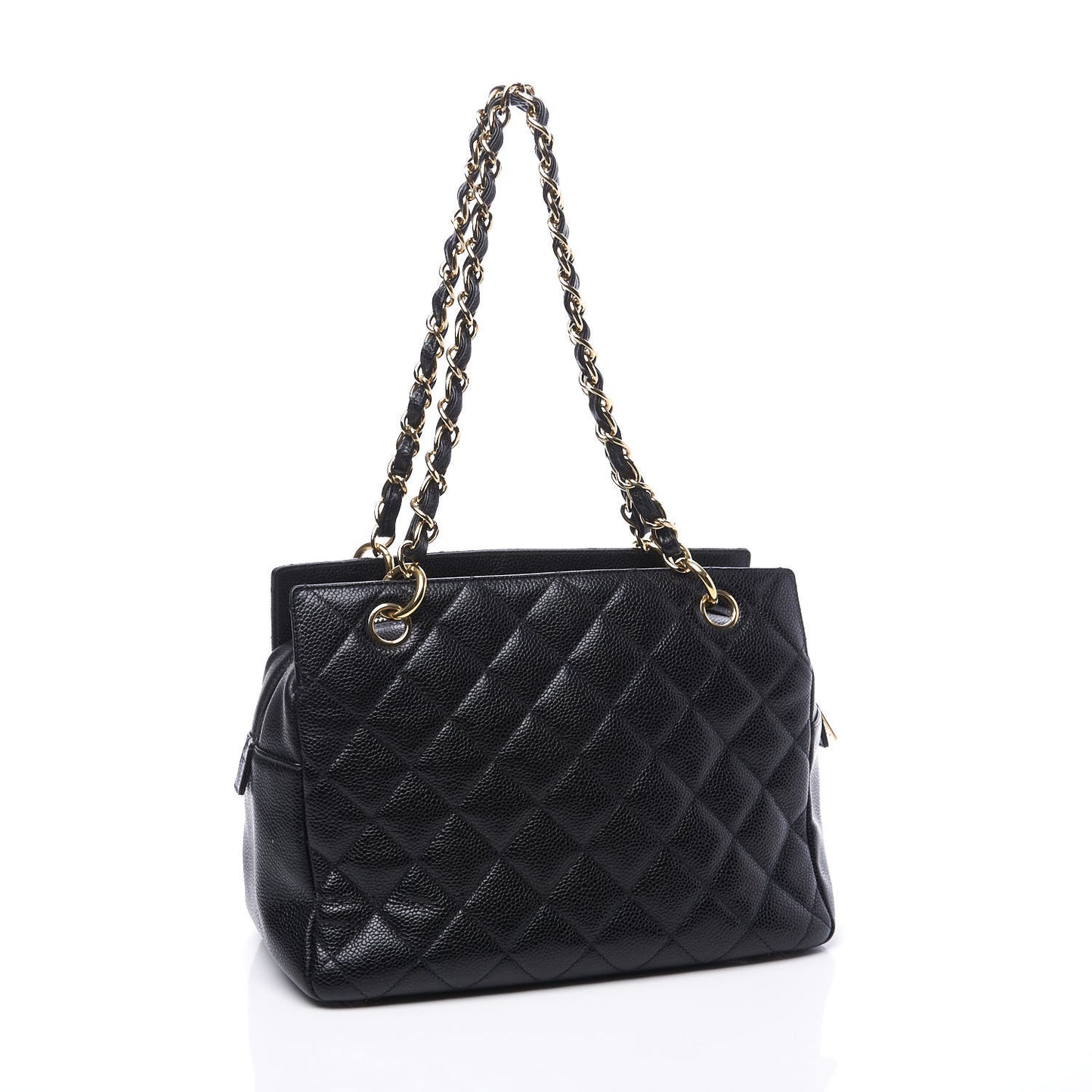 Caviar Quilted Petit Timeless Tote PTT Black