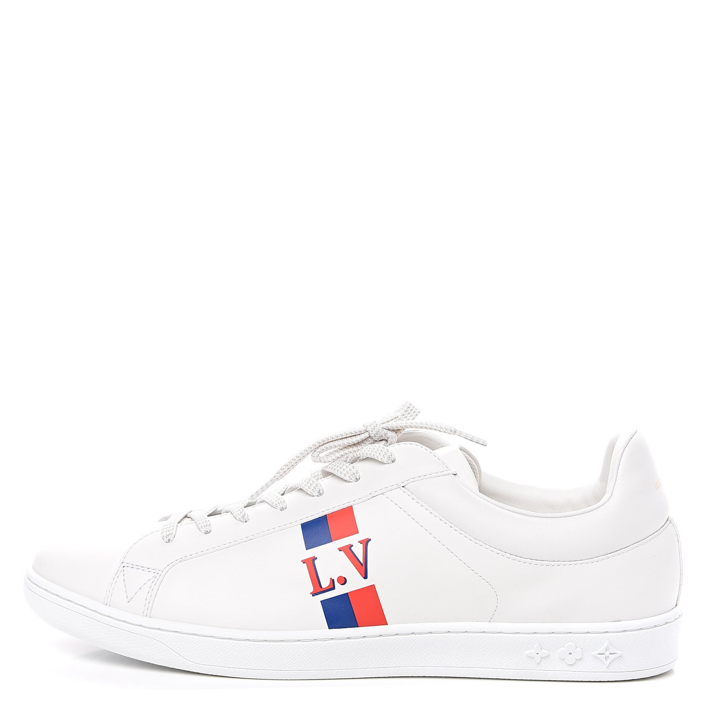 Calfskin Luxembourg Sneakers 10 White Red Blue