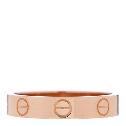 Cartier 18K Pink Gold 3.5mm LOVE Wedding Band Ring 51 5.75 3 of 4