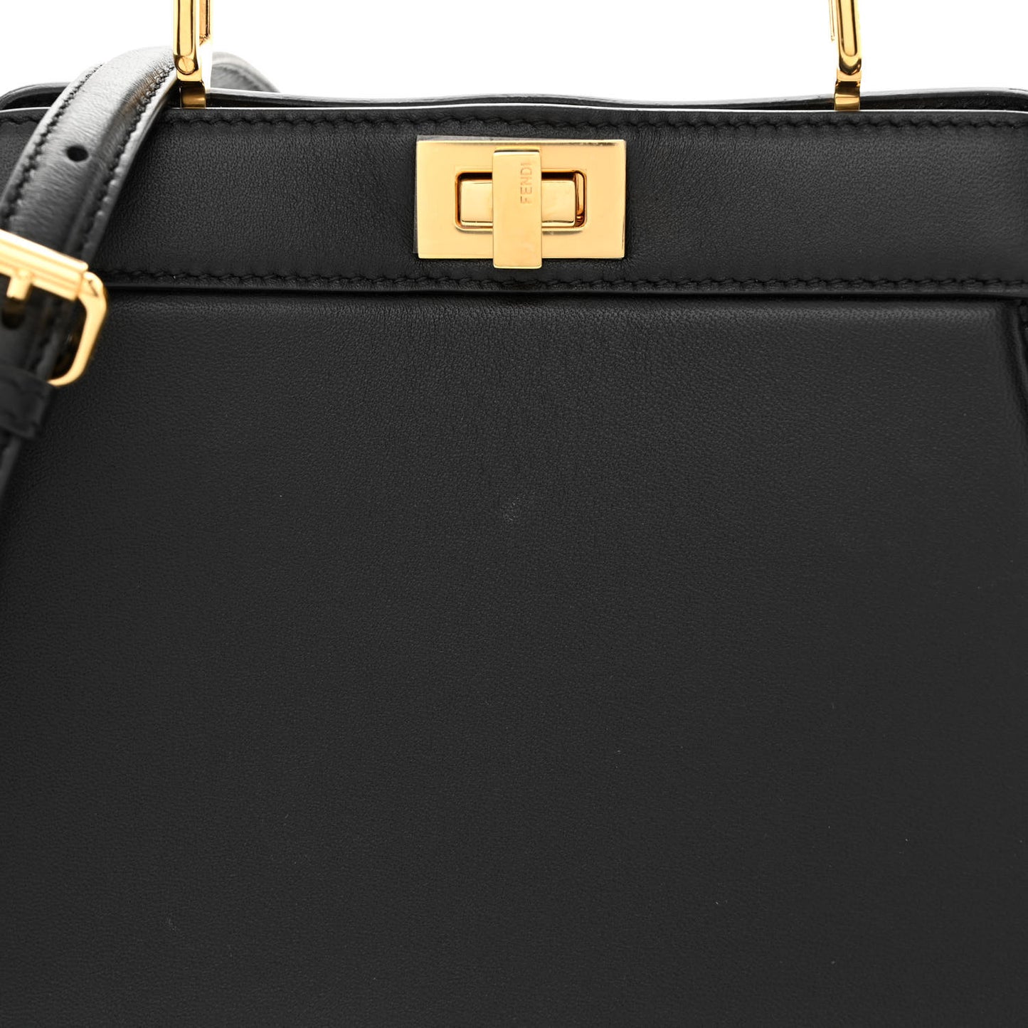 Shiny Nappa Petite Peekaboo I SEE U Satchel Black