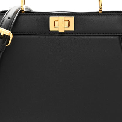 Fendi Shiny Nappa Petite Peekaboo I SEE U Satchel Black 10 of 13