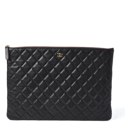 Chanel Caviar Quilted Large Cosmetic Case Black 1 of 9
