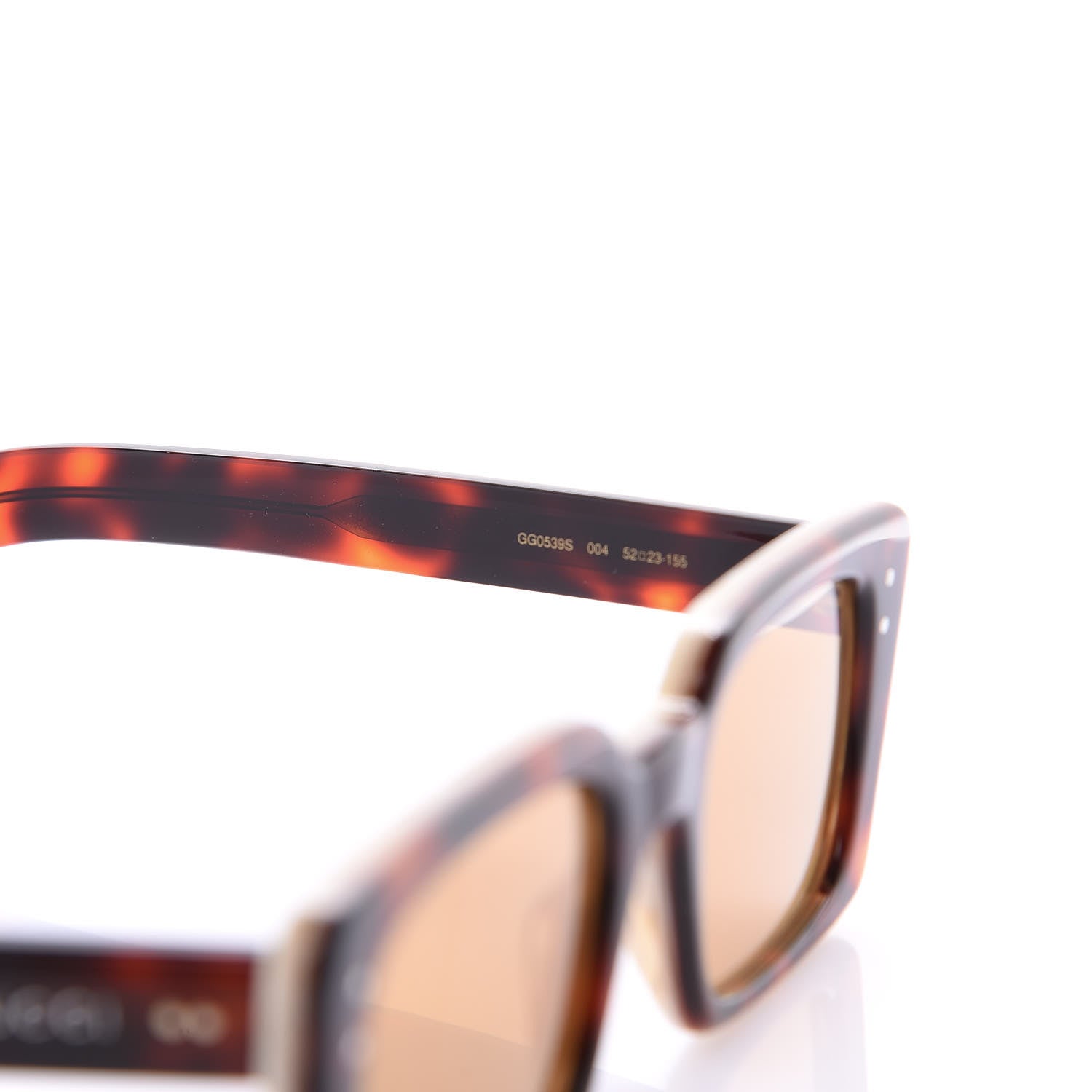 Gucci Acetate Rectangular Frame Sunglasses GG0539S Havana 5 of 8