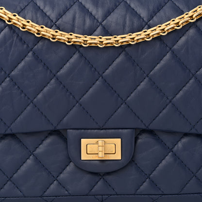 Chanel Aged Calfskin Quilted 2.55 Reissue 226 Flap Navy 8 of 10
