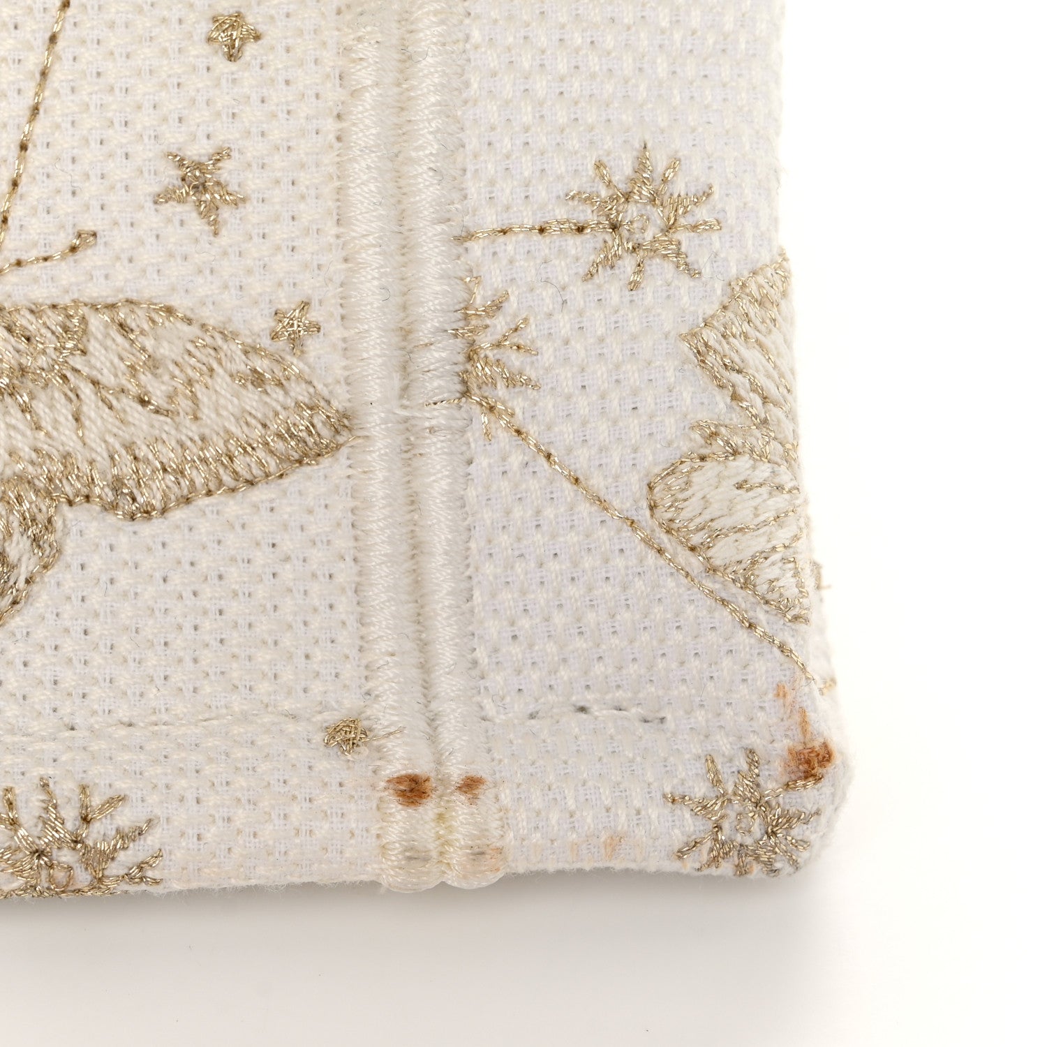 Christian Dior Canvas Embroidered Medium Zodiac Print Book Tote Gold 10 of 10