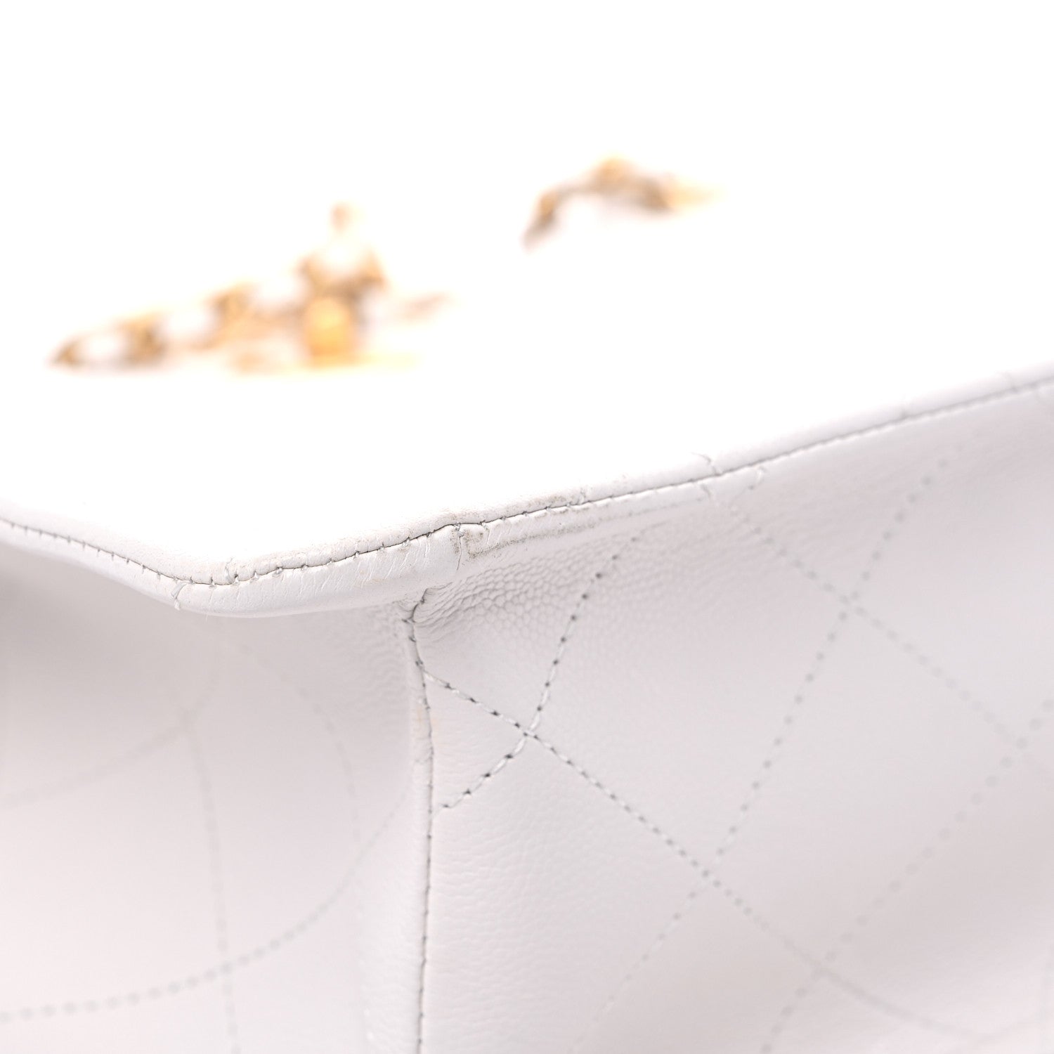 Chanel Caviar Quilted Sweet Classic Shopping Tote White 8 of 15